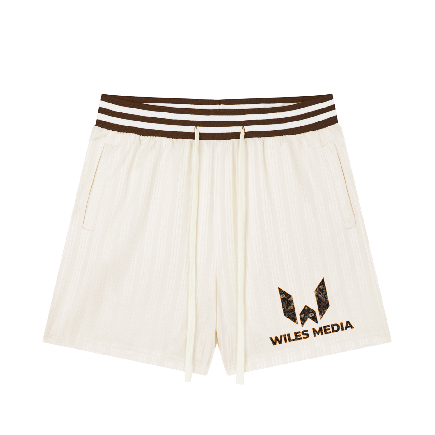 Striped Drawstring Shorts w/logo
