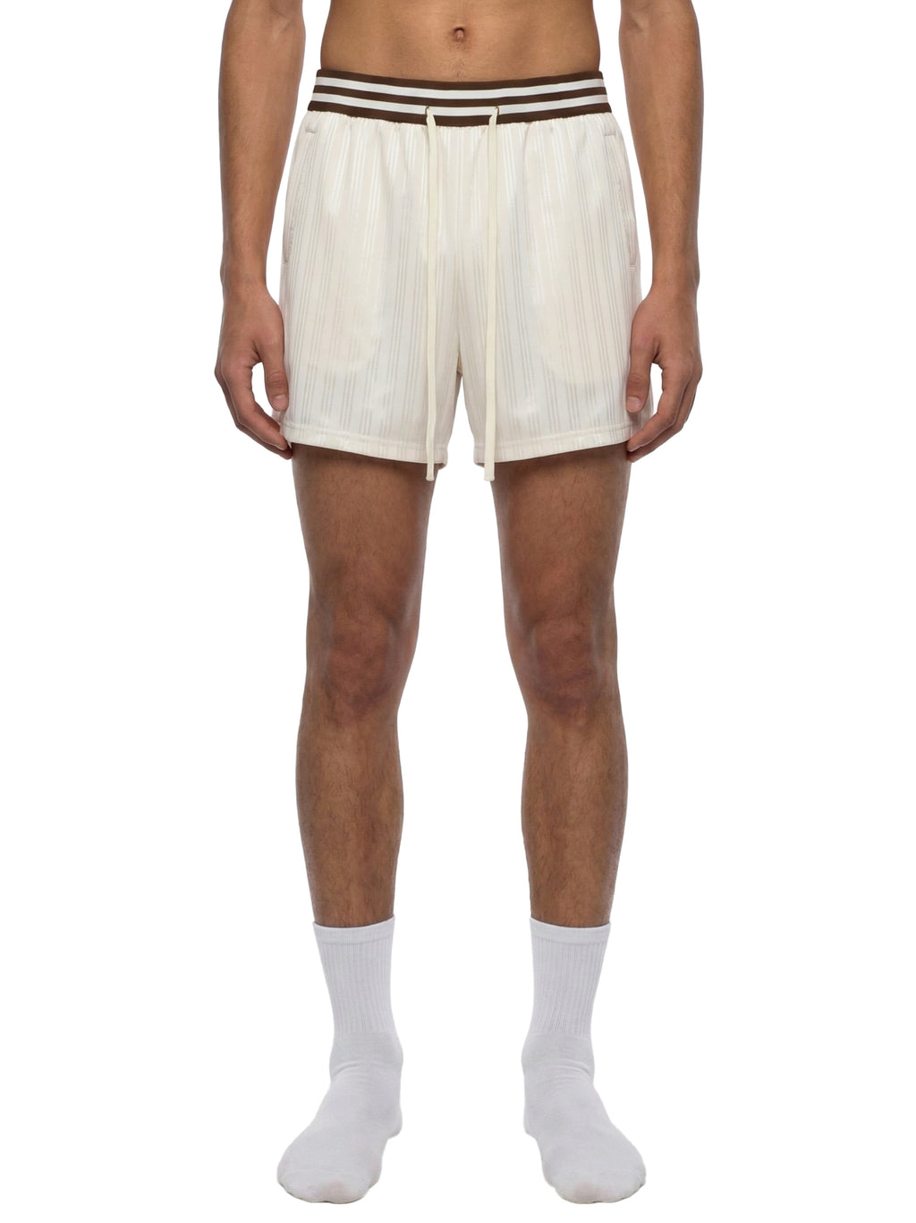 Striped Drawstring Shorts w/logo