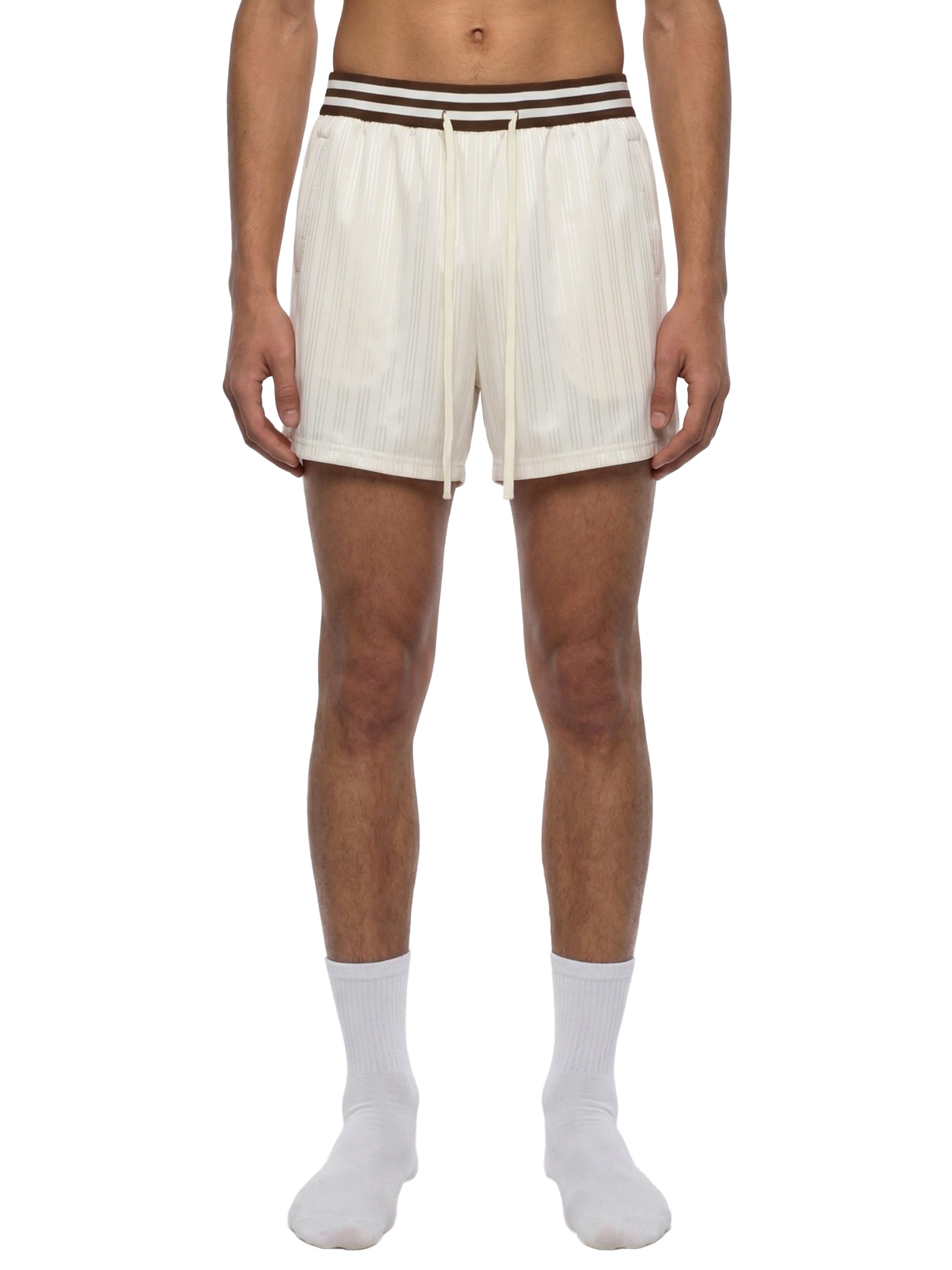 Striped Drawstring Shorts w/logo