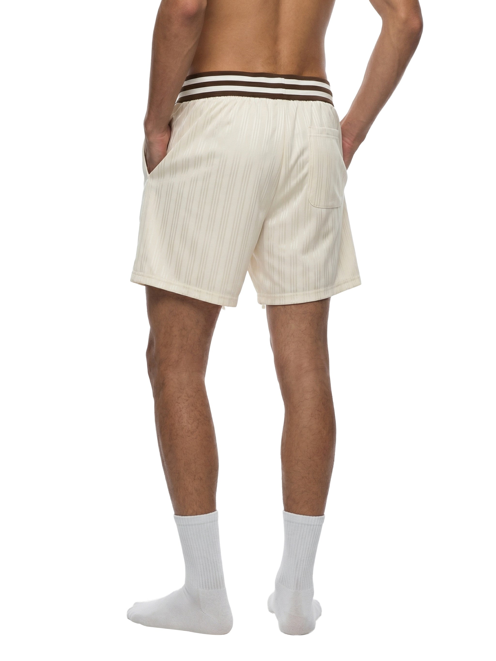 Striped Drawstring Shorts w/logo